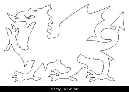 welsh dragon stencil