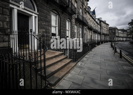 View of Coates Cresent, a Georgian terrace in Edinburgh, Scotland. Stock Photo