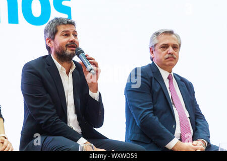 Alberto Fernández  y Matías Lammens presentaron 'Buenos Aires, ciudad del conocimiento' Stock Photo