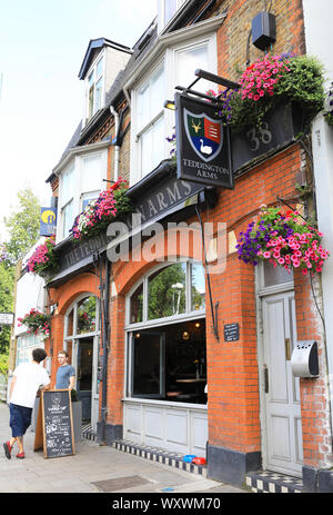 The popular gastropub, the Teddington Arms, on the High Street in Teddington, Middlesex, UK Stock Photo