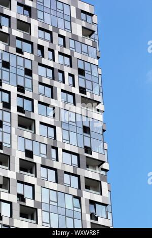 Part of a modern multistory building. Modern high-tech architecture, minimalism Stock Photo