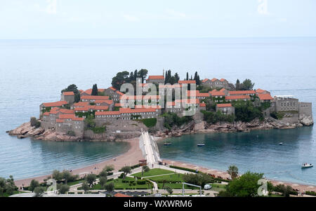 Saint Stephen resort island, Montenegro Stock Photo