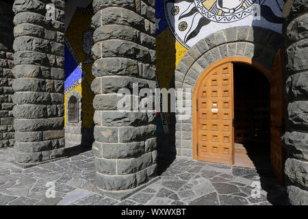 Eglise Notre-Dame de Toute Grâce. Plateau d'Assy. France.  / Our Lady Full of Grace of the Plateau d'Assy. Passy. France. Stock Photo