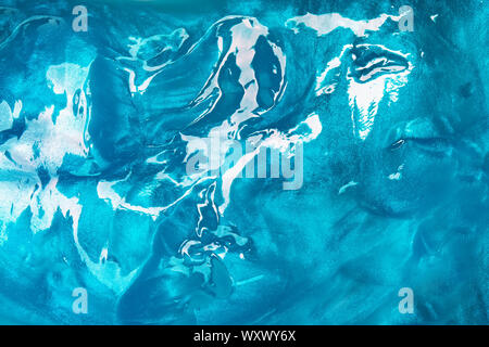 Abstract blue background with texture of slime Stock Photo