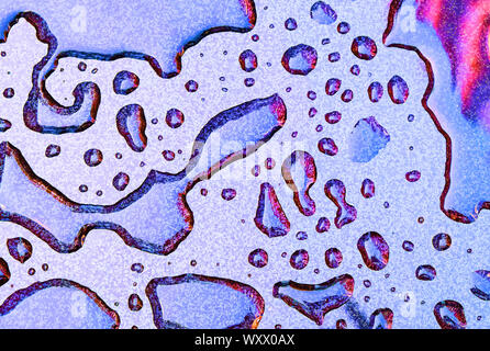 Abstract texture with water drops on metallic surface Stock Photo