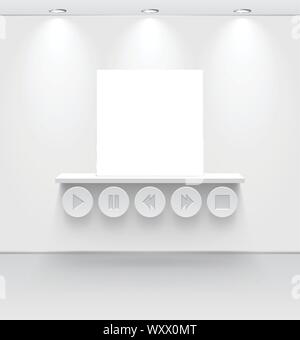 Room with media interface Stock Vector