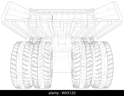 Heavy duty dump truck line drawing Stock Vector Image & Art - Alamy