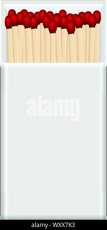 Matchbox on a white background. Vector illustration. Stock Vector