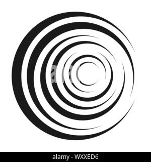 Circular swirl Abstract geometric vortex logo design vector element Stock Vector