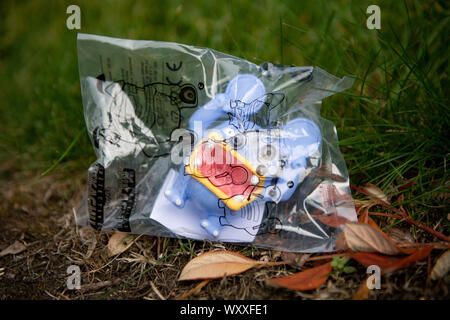 RETRANSMITTED REMOVING EMBARGO A Burger King toy from one of their children's meals. The fast food chain has announced that they are removing all plastic toys from its children's meals served in the UK from Thursday to save an estimated 320 tonnes of waste annually. Stock Photo