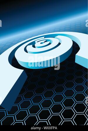 Abstraction with circle segments and cells Stock Vector
