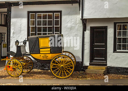 Stagecoach At The George Hotel, Dorchester, Oxford UK Stock Photo