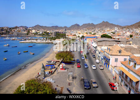 Mindelo town, Island São Vicente, Cape Verde, Cabo Verde, Africa. Stock Photo