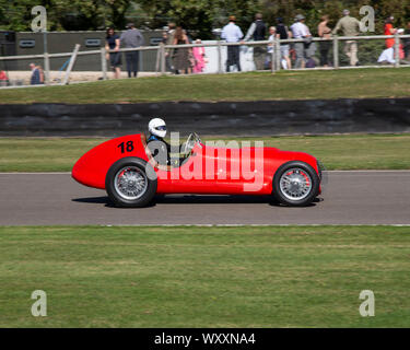 Alex Simpson drives the 1948 Alvis Goodwin Special at the 2019 Goodwood Revival Stock Photo