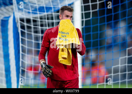 Naples, Italy. 17th Sep, 2019. Adrian of Liverpool during the UEFA Champions League match between Napoli and Liverpool at Stadio San Paolo, Naples, Italy on 17 September 2019. Photo by Giuseppe Maffia. Credit: UK Sports Pics Ltd/Alamy Live News Stock Photo