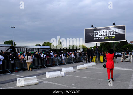 Brussels, Belgium. 18th September 2019. Supporters of Democratic Republic of Congo President Felix Tshisekedi gathered during a visit to the Congolese diaspora as part of the official visit of DR Congo President in Belgium. Credit: ALEXANDROS MICHAILIDIS/Alamy Live News Stock Photo