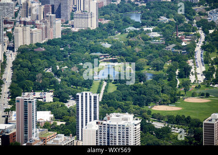 aerial view of lincoln park zoo in chicago illinois united states of america Stock Photo