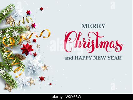 Card with festive decorations Stock Vector