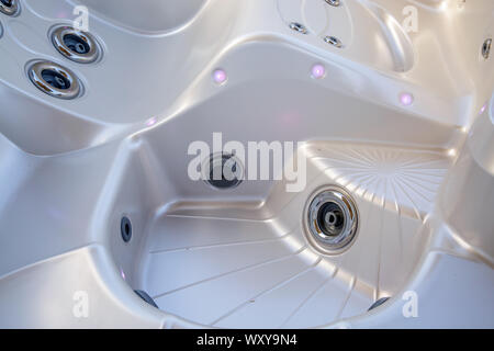 Closeup of empty bath tubs at spa Stock Photo