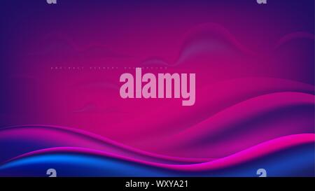 An abstract gradient art of landscape scenery in vector. Stock Vector