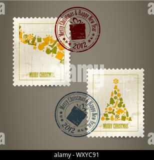 Collection of vector vintage postage stamps with postmarks Stock Vector  Image & Art - Alamy