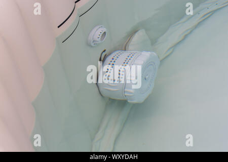 Filtration block in an inflatable house jacuzzi Stock Photo