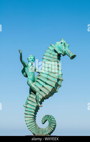 Caballito de Mar (Little Seahorse) on the malecon boardwalk, Puerto Vallarta, Jalisco, Mexico. Stock Photo