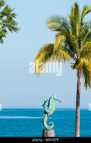 Caballito de Mar (Little Seahorse) on the malecon boardwalk, Puerto Vallarta, Jalisco, Mexico. Stock Photo