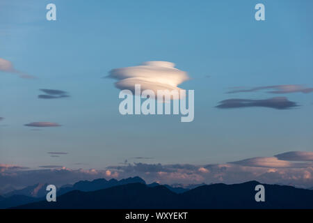 Panorama lenticular cloud Stock Photo