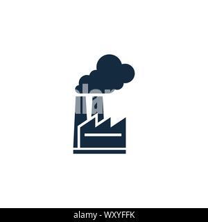 Factory icon. Simple element illustration. Factory symbol design template. Can be used for web and mobile UI. Stock Vector