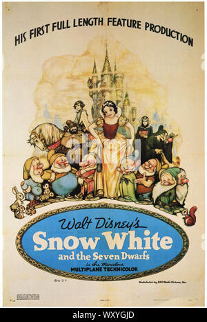 Snow White Walt Disney - Vintage Movie Poster Stock Photo