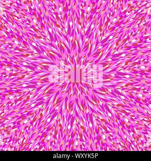 Geometrical dynamic hypnotic circular burst pattern background design - colorful psychedelic polygonal vector illustration Stock Vector