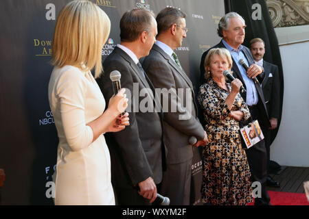 PHILADELPHIA, PA - SEPTEMBER 17: Kevin Doyle, Michael Engler, Rosemary Connors, David L. Cohen, Imelda Staunton and Jim Carter at the Stratus Bar at the Hotel Monaco September 17, 2019 in Philadelphia, Pa Credit ***House Coverage*** Star Shooter/MediaPunch Stock Photo