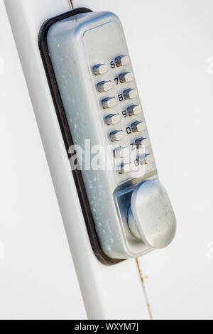 Security access with keypad on the door Stock Photo