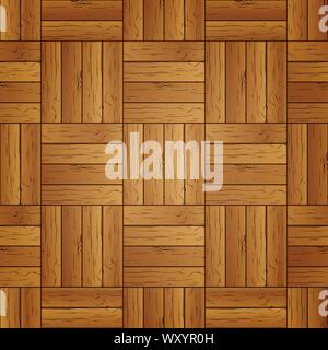 Seamless pattern of realistic wooden plank, vector illustration. Stock Vector