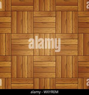 Seamless pattern of realistic wooden plank, vector illustration. Stock Vector