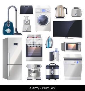 Set of kitchen appliance, electronics for home Stock Vector