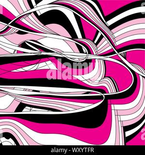 Unusual abstract background with waves of graphics of different colors Stock Vector