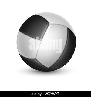 Volleyball ball with shadow isolated on white. Stock Vector