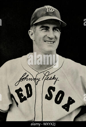 Boston, MA - Red Sox players all wearing Johnny Pesky's jersey in