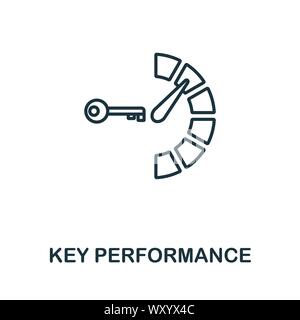 Key Performance outline icon. Thin line concept element from customer service icons collection. Creative Key Performance icon for mobile apps and web Stock Vector
