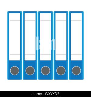 Various colorful files against white background Stock Vector