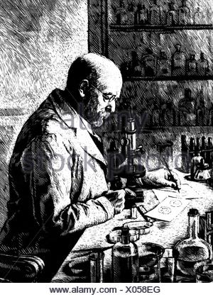 Robert Koch in his laboratory Stock Photo: 48333890 - Alamy