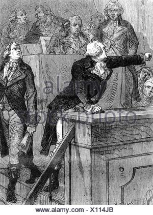 Danton, Georges Jacques, 26.10.1759 - 5.4.1794, French revolutionary ...