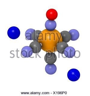 Sodium nitroprusside (SNP) antihypertensive drug molecule Stylized ...