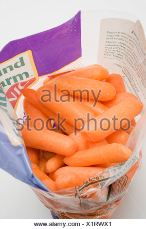Download Fresh Baby Carrots In Plastic Bags In The Grocery Store Stock Photo Alamy PSD Mockup Templates