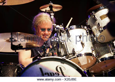 Ian Paice, drummer of the British rock band Deep Purple live at the ...