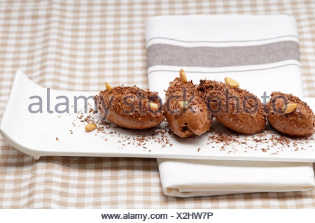 chocolate mousse quenelle dessert Stock Photo: 71878159 ...