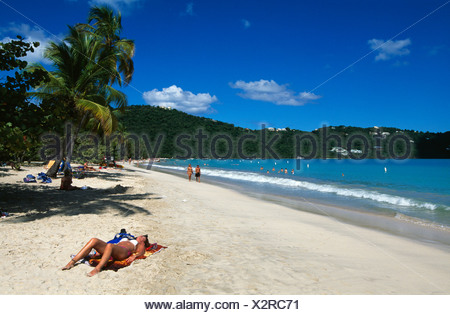 People On Beach At Magens Bay St Thomas US Virgin Islands Stock Photo ...