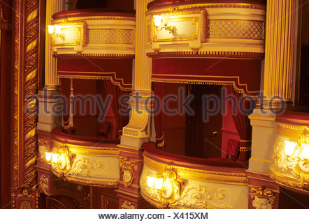 Alhambra Theatre, Bradford, Yorkshire, victorian interior, boxes Stock ...